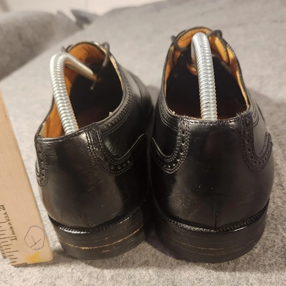 Mezlan Florence Shoes Mens Size 10 W Black Leather Cap Toe Dress Oxford Spain‎